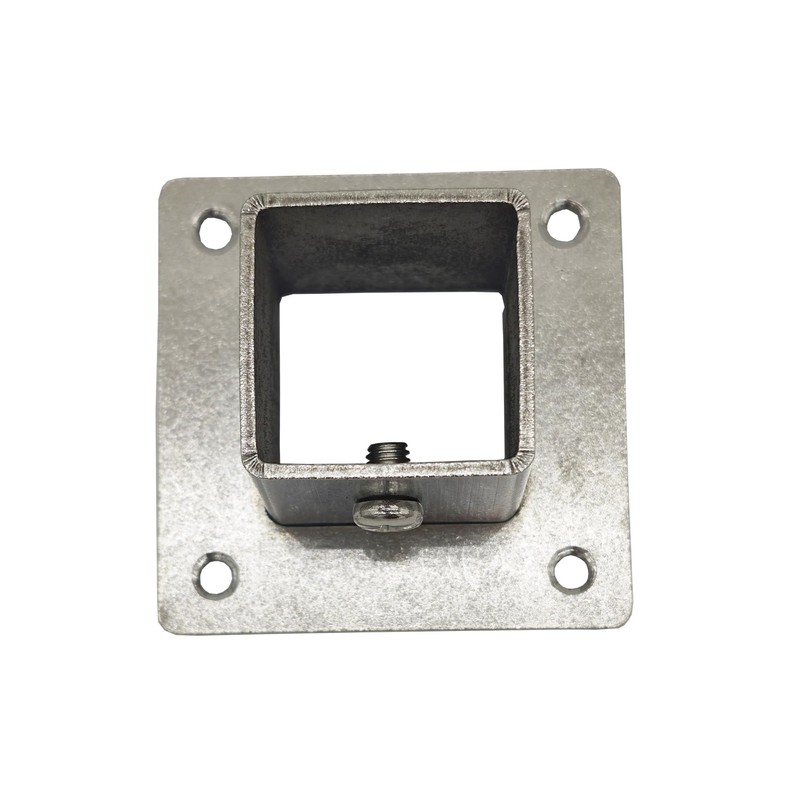 8 PCS 1.18" Square Post Flange Base, 201 Stainless Steel
