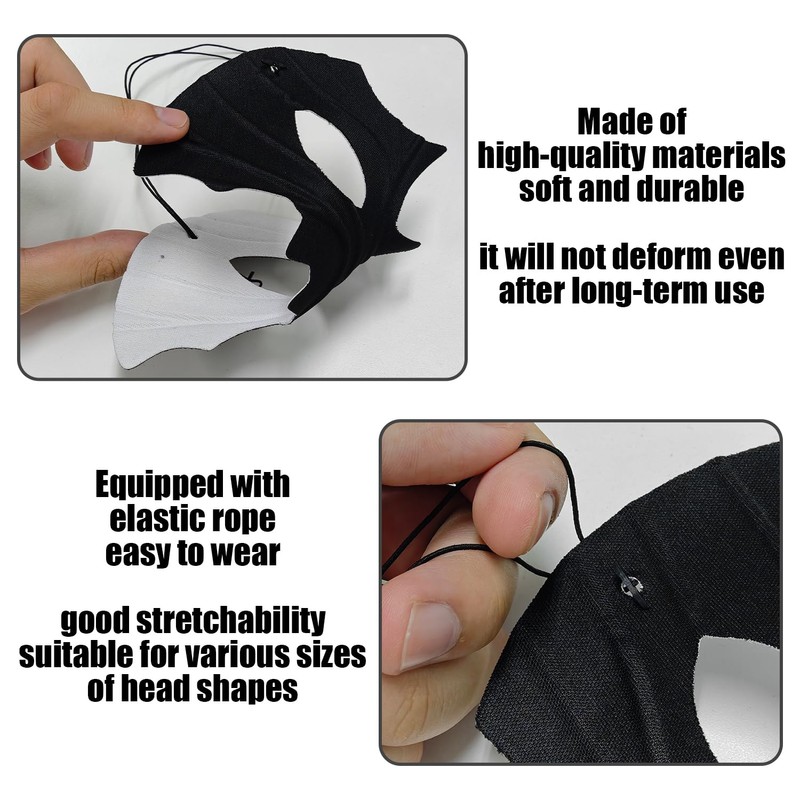 NIDHFG 1 Piece Bat Mask, 2 Piece Hairpins And 1