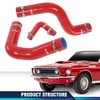 PIT66 Lower Upper Red Radiator Silicone Hose Compatible with 1964