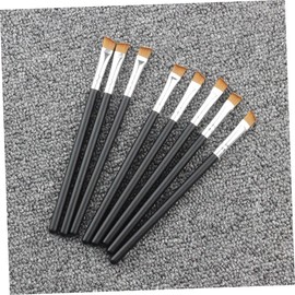 Baluue 10pcs Eyebrow Makeup Brushes Set Mini Wooden Handle Portable Comfortable for Home Salon Travel