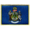 Maine State Flag Embroidered Patch Iron-On ME Emblem