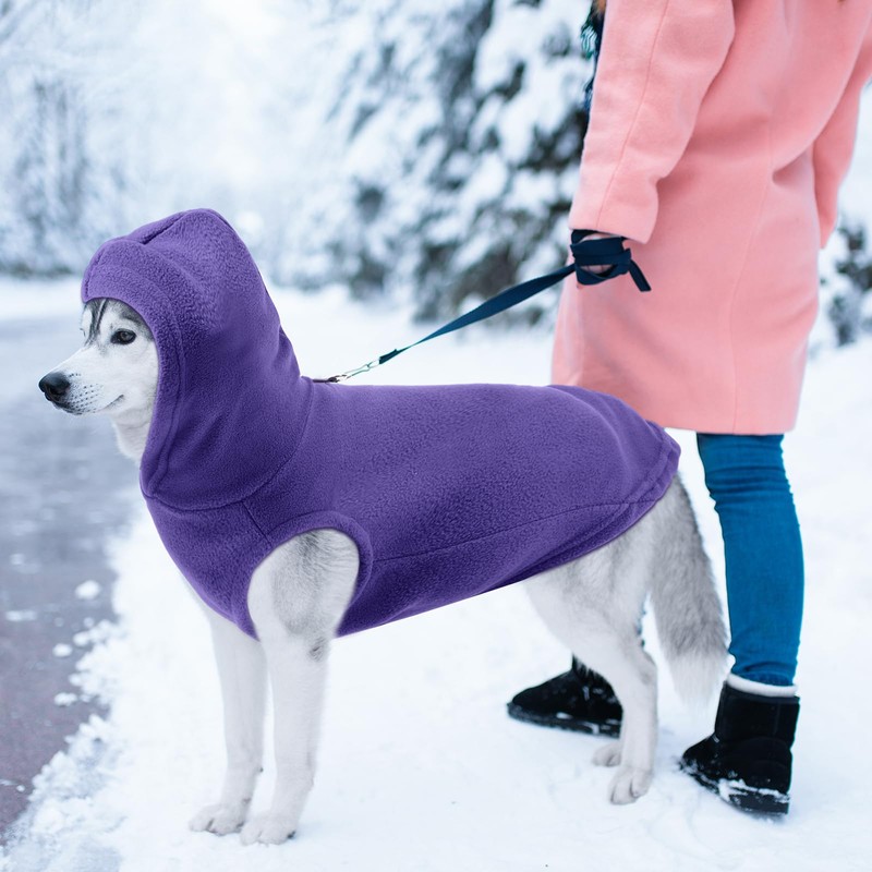 Abbylike 2 Pcs Dog Hoodies with Leash Hole and Pocket