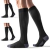 3 Pairs Sports Compression Socks 15-20 mmHg for Women Men - Comfort Cuff, Cushioned Support Sock for Running Athletic