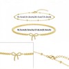 JNUIEU 2pcs Gold Bow Ankle Bracelets for Women 6In 8In