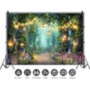 Enchanted Forest Backdrop, Fairy Tale Green Jungle Party Decorations Photography