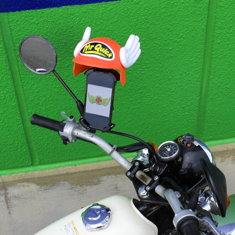 Mr Quick Motorcycle Phone Holder with Visor Blue
