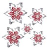 Keepaty 5 Pieces Snowflake Cookie Cutters Set Stainless Steel Different