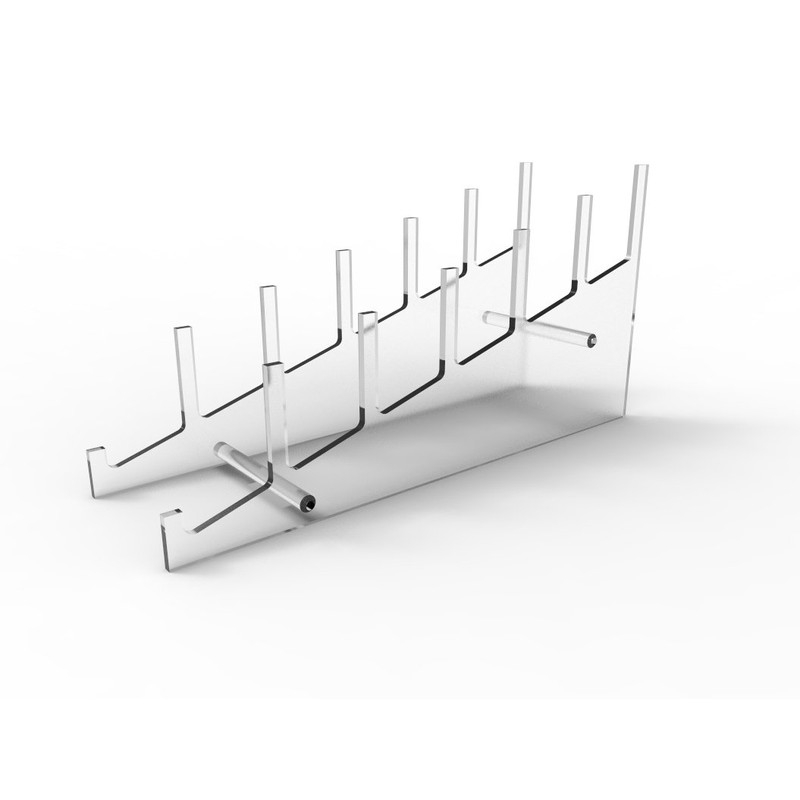 FixtureDisplays® Large Multiple Plate Display Rack Clear Holder 10748