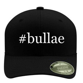 #Bullae - Hashtag Men's Flexfit Baseball Hat Cap, Black, Small/Medium