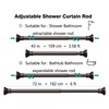 Bronze Shower Curtain Rods,43-72 Inches, Rust Resistance, Adjustable Tension Rod