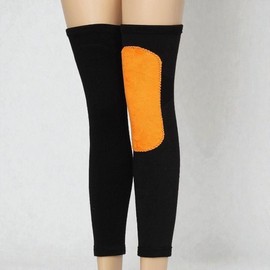 Four Seasons Over-the-Knee Leg Warmer & Knee Protector (2-Pack, M) (Black)