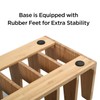 MobileVision Bamboo Pot Lid Holder Organizer for Storage in Cabinets