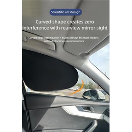 4Pcs(Black) Automotive Sun Protection from UV，Removable Car Window Shades for Side Window,Static Cling Window Sunshine Blocker Visor Sunshade Extender,Passenger/Driver Window Sun Shade