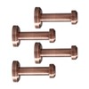 sourcing map 4pcs Wall Hook Copper Wall Mounted 1.8 Inch