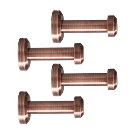 sourcing map 4pcs Wall Hook Copper Wall Mounted 1.8 Inch Hooks Bag Coat Towel Clasp Bathroom Robe Hanger w Screws Copper Tone