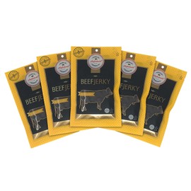 Aufschnitt Grass Fed Beef Jerky - Low Sodium, Certified Kosher - Halal and Keto Friendly - 5 Pack, Teriyaki
