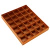 ULTECHNOVO Wooden Sorting Tray Grid Display Wood Divided Organizer Brown