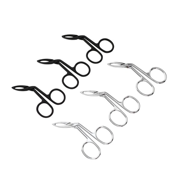 TOVINANNA 6pcs Eyebrow Clamp Tool Stainless Steel Tweezers Tools for