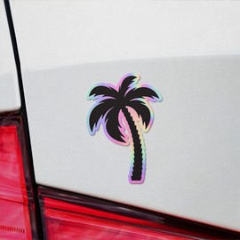 Holographic Decal Stickers Of Palm Tree Illustration 1 Premium Waterproof Vinyl Decal Stickers For Laptop Phone Accessory Helmet Car Window Mug Tuber Cup Door Wall Decoration ANDVER3625101HO110322