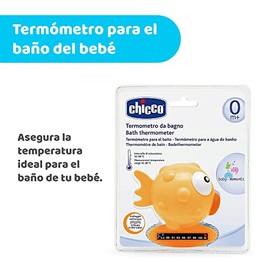 CHICCO, Termómetro para Baño, Pez, Color Naranja