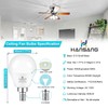 hansang E12 LED Bulb, Daylight 5000K, 60 Watt Equivalent Ceiling