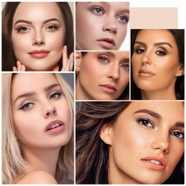 AFGHOUZ Concealer & Color Corrector Kit, Lightweight With Brush, Cover Dark Circles, Brighten Skin, Create Natural Flawless Base Makeup