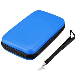 SILCOSTAR Carry Travel Storage EVA Hard Protective Case Cover for 2DS XL Console / 3DS XL & Accessories with Double Zipper and 8 Game Holders for 2DS XL / 3DS XL Game (Blue)