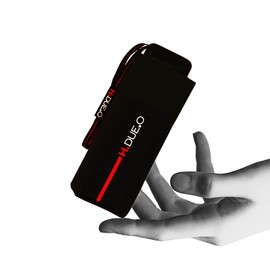 H.DUE.O Mini Pocket Umbrella Windproof Durable [Only 17 CM] Travel Umbrella, Portable Small Ultra-Light Umbrella Quick Drying [TRAVEL], Black, MICRO