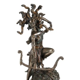 Greek Goddess Medusa Drawing Bow And Arrow Figurine Gorgon Sister Stone Gaze