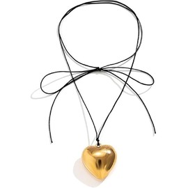 Long Wrap Necklace with Heart Pendant Y Necklace Vegan Suede Y Necklace Accessories for Women and Girls