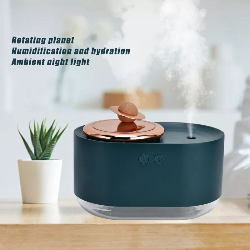 2 in 1 Rotating Planet Humidifier USB Charging Cordless Mute