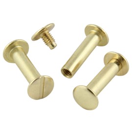 Binding Screws, Brass-Plated or Nickel-Plated Various Sizes, 20, 50, 100 or 1000 Pieces
