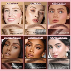 Anglicolor Brow Fection Angled Brush,Microblading Eyebrow Pen,Natural Brows Eyebrow Pen,Easy To Color,Long Lasting,Quick Drying,Natural Shaping Outlining Filling Eyebrow Makeup Upgrade (03#Auburn)