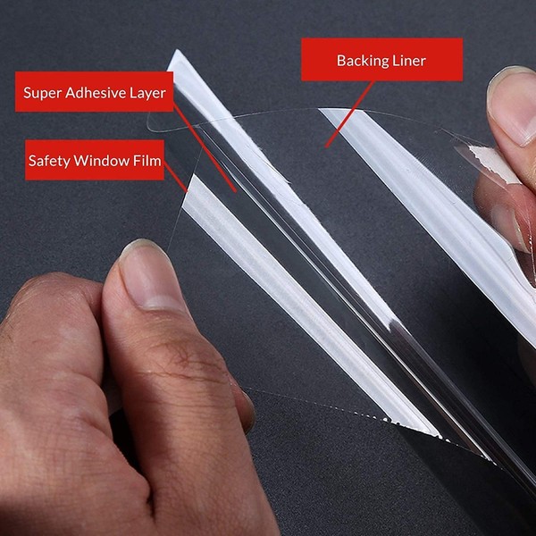 0.1mm Thickness Transparent, Disaster Prevention, Glass Film, Window, Transparent, Shatterproof Film, Window Glass, Strong Shatterproof, Disaster Prevention Film, UV Protection, UV Protection, Earthquake, Tornado Protection, Residential Building, 23.6 x 