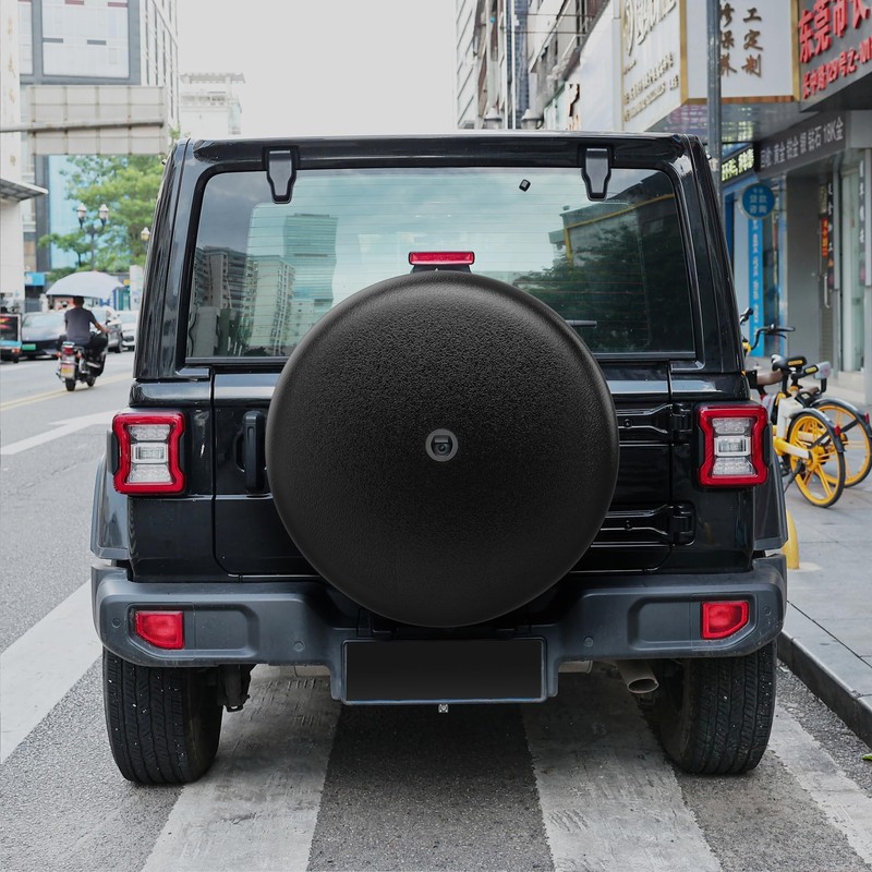Moonet 33" Tire Cover with Camera Hole, for Jeep Wrangler