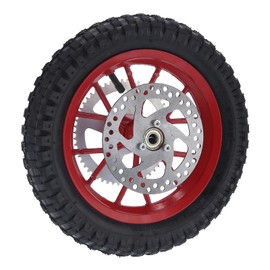 Luqeeg Mini Bicycle Rear Wheel, 12.5x2.75in Rear Wheel Rim Tire with 12mm Bearing Assembly, Rear Wheel for 47cc 49cc 2 Stroke Dirt Bike (C (red))