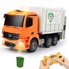 DOUBLE E Benz Licensed Remote Control Garbage Truck Electric Recycling