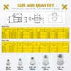 Mardatt 85Pcs SAE 304 Stainless Steel Rivet Nuts Rivnut Assortment