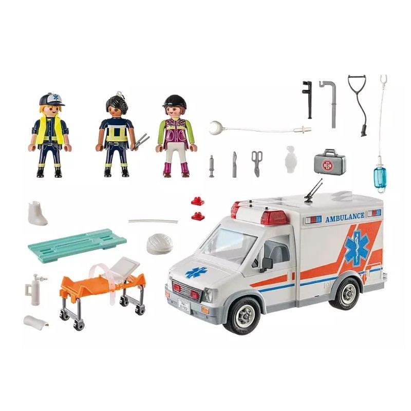 Playmobil Figuras Para Armar Playmobil City Action Ambulancia 63 Piezas