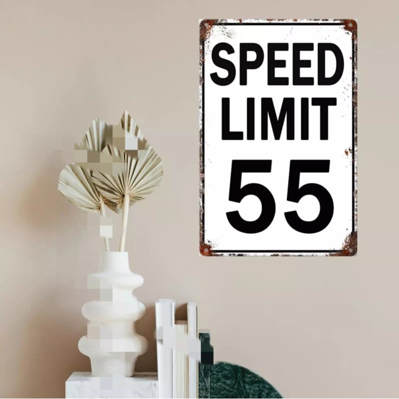 Speed Limit 55 Sign Road Street Sign Metal 55th Birthday