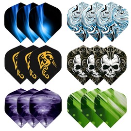 Chyaya Darts,18 Pcs Dart Flights Standard Shape Dartset Feather Replacement Tails Wing For Steel Tip And Soft Tip Darts