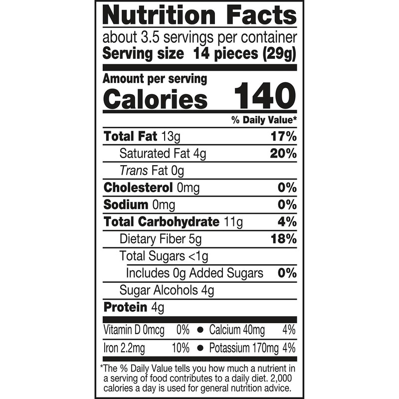 LILY'S Dark Chocolate Style No Sugar Added Covered Almonds Bag,