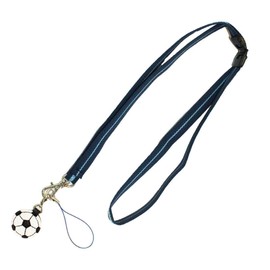 Children's Neck Strap Blue Soccer Navy Navy Soccer Ball zyorikomuanku-ru Kids Stainless Steel Strap Neck Strap Kindergarten Elementary School Kindergarten Entrance