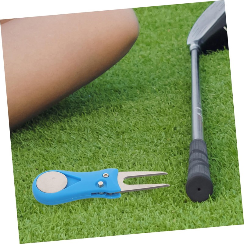 OHPHCALL 2pcs Golf Divot Repair Fork for Golfing Training Green