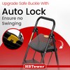 HBtower Step Ladder Sturdy, Heavy Duty Step Stool for Adults,