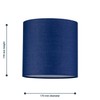 firstchoicelighting Set of 2 Navy Blue Cotton Fabric Table Lamp