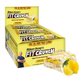 Fit Crunch- “FITCUNCH Barritas Proteínas Tamaño Snack, Diseñadas por Robert Irvine, Barra horneada de 6 capas, 3g de Azúcar y Suave