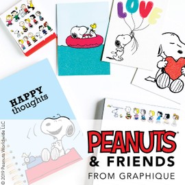 Graphique Soft Cover Journal, Peanuts Typewriter Design - 200 Ruled Pages, Cute Snoopy Design on Cover, 6" x 8.25" x .5" - Durable Notebook for Notes, Lists, Recipes, and More