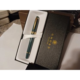 Cross Classic Green and Gold Rollerball Pen New Graduation MOM DAD BIRTHDAY Gift