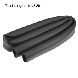sourcing map Foam Hose for Handle Support Pipe Insulation 30 mm (2 Inch) ID 40 mm Outer Diameter 1 m Length Black